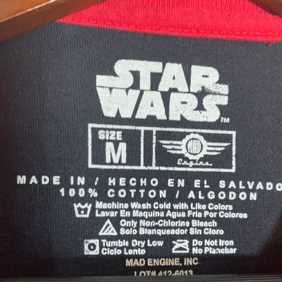 Star Wars Darth Vader Long Sleeved Red & Black T - Picture 4 of 6